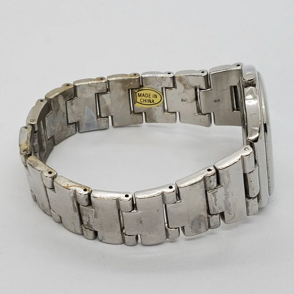 Men's Watch 38MM Black Dial Gray Case Gray Bracelet 7.5